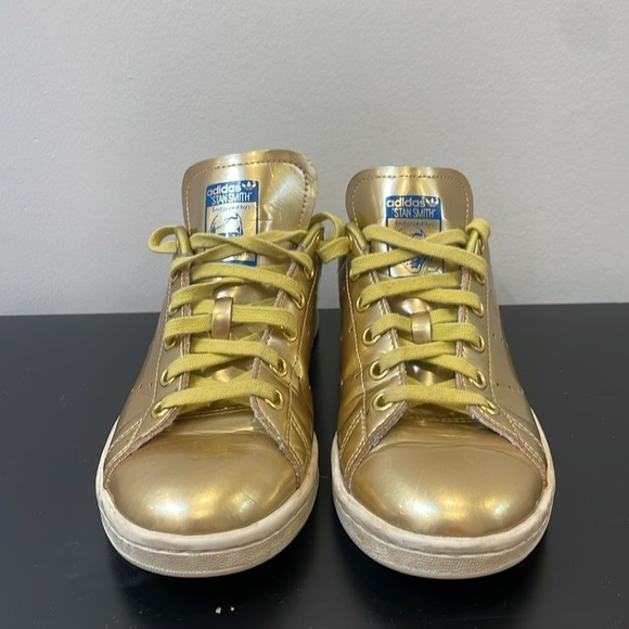 Adidas Originals Stan Smith Legacy Sneaker Gold Metallic kids women’s size US4 - Picture 6 of 12